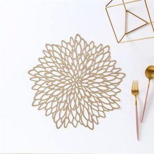 (Set of 6) 15 inch Pressed Vinyl Round Table Mates for Dining Table.